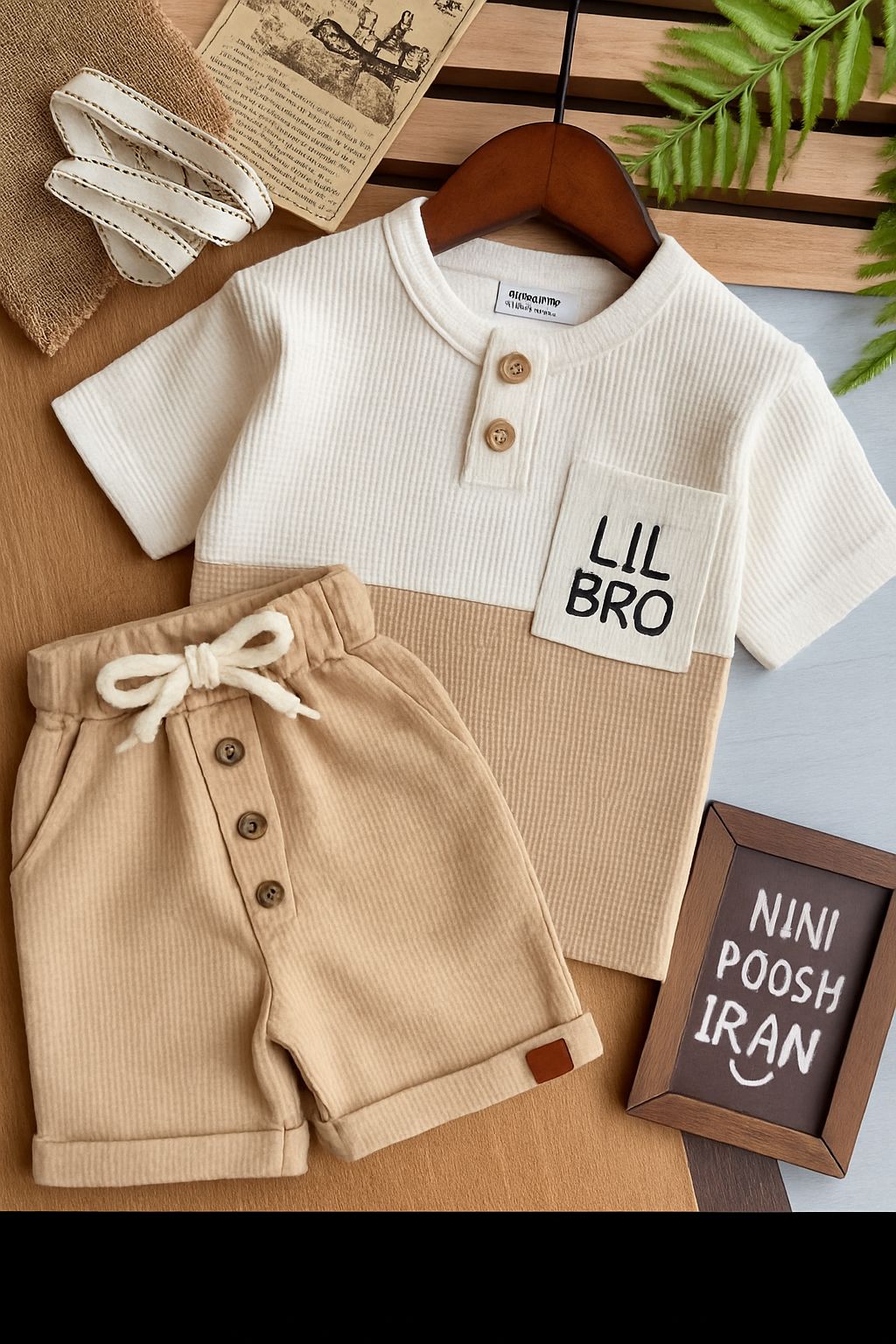 Kids Boys Waffle Cotton Co-Ord Set | Half Sleeve Color Block T-Shirt & Shorts Set | Summer Casual Outfit for Boys